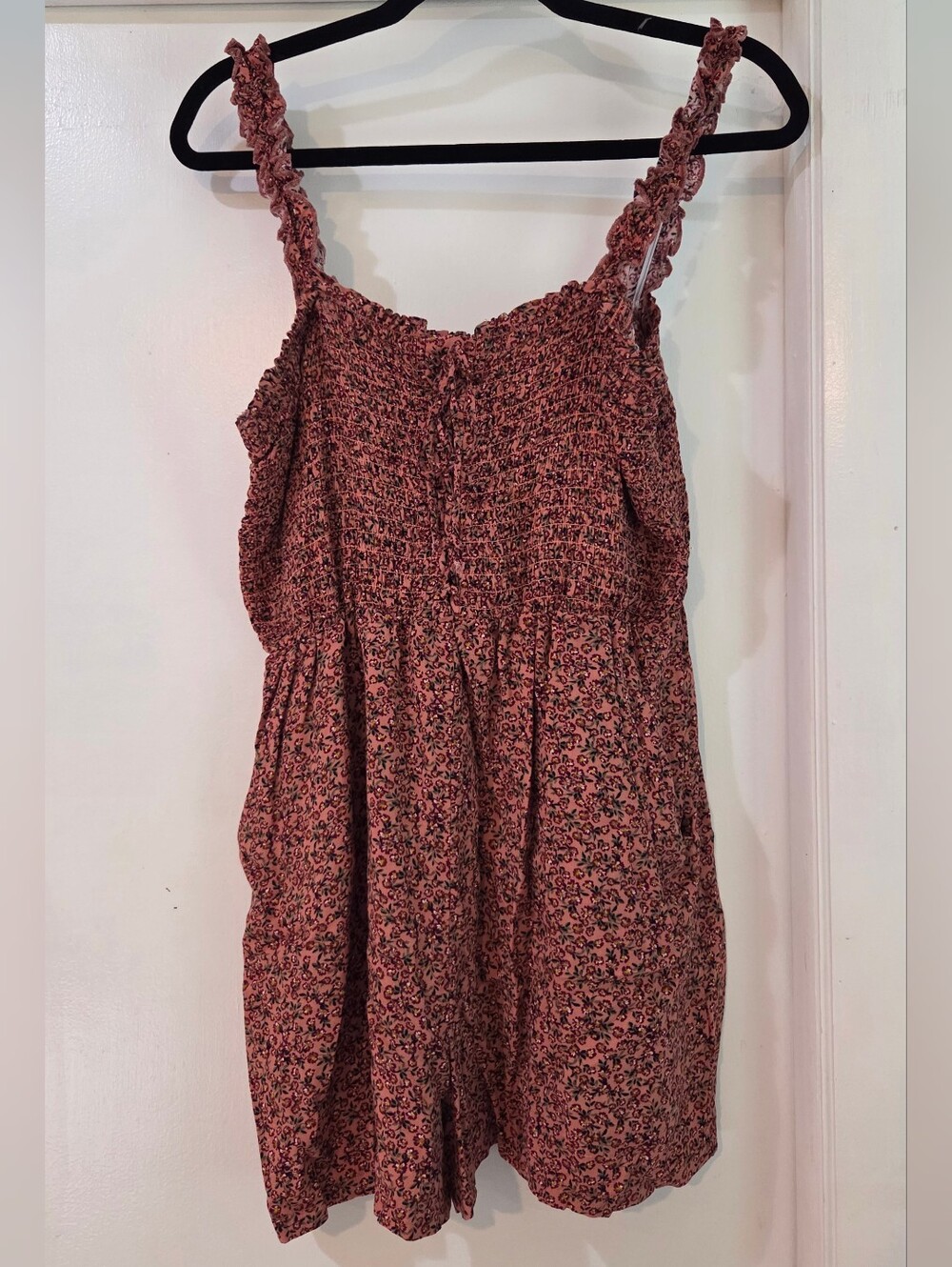 A.U.W. Women's Pink/Coral Romper, Size XL